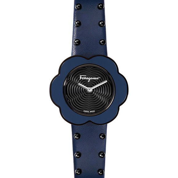 Salvatore Ferragamo Fiore Studded Strap Watch - Picture 1 of 7